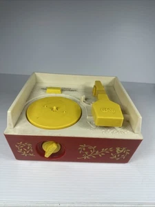 Vintage Fisher Price Spieluhr Plattenspieler 1971 mit 3 Schallplatten, getestet/funktioniert. - Bild 1 von 12