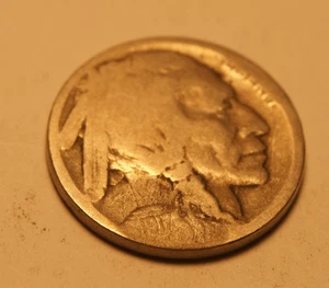 1917 D Buffalo Nickel 1 RESTORED - Picture 1 of 2