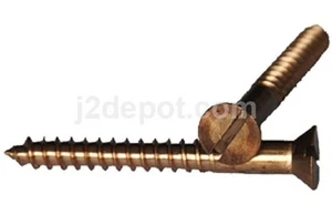 Silicon Bronze Wood Screw Slot Flat 12 x 1 1/2 (100pcs) - Picture 1 of 1