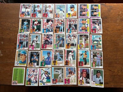 LOT 35 NM TO MINT 1984 TOPPS BASEBALL CARDS TOM SEAVER 740 TIM RAINES 390 METS - Image 1 of 4