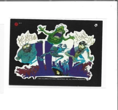 1989 O-Pee-Chee Ghostbusters II Stickers #2 Slimer and Ghosts NMMT - Image 1 of 2