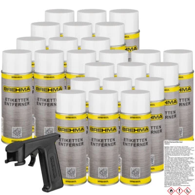 24x BREHMA Etikettenentferner Spray Kleberentferner 400ml Aufkleberlöser m.Griff