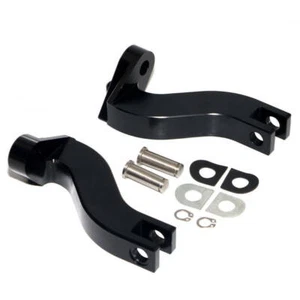 Motorrad Sozius Fußrasten-Halter Halterung Schwarz Für Harley Touring 1993-2023 - Picture 1 of 5