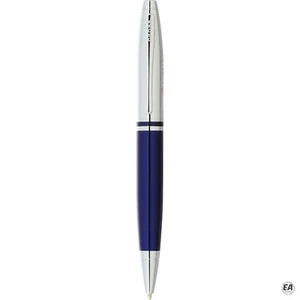 Cross Calais Ballpoint Pen Blue & Silver Trim New In Box - Picture 1 of 1