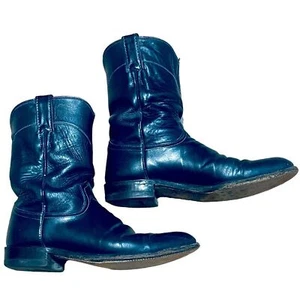 Justin Boots Men's 9B Midnight Blue Western Leather Roper 3024 - Bild 1 von 6