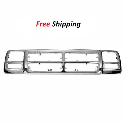 Fits 1991 92 1993 New Front Grille Shell Chrome DODGE D150 D250 D350 CH1200137  Foto 1 de 4