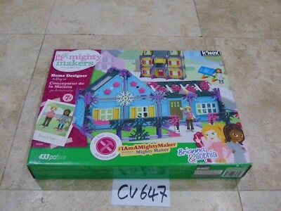 KNEX Mighty Makers 家居设计师建筑套装 433 件 Brianna & Sophia K'nex — 第 1/4 张图片
