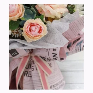 Pink Floral Tissue Paper Sheets Gift Bouquet Wrapping Paper Rose Pattern Flor... - Picture 1 of 6