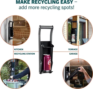 Can Crusher for Recycling - 12 Oz. and 16 Oz. Can Crusher Wall Mounted for Al... - Picture 1 of 12