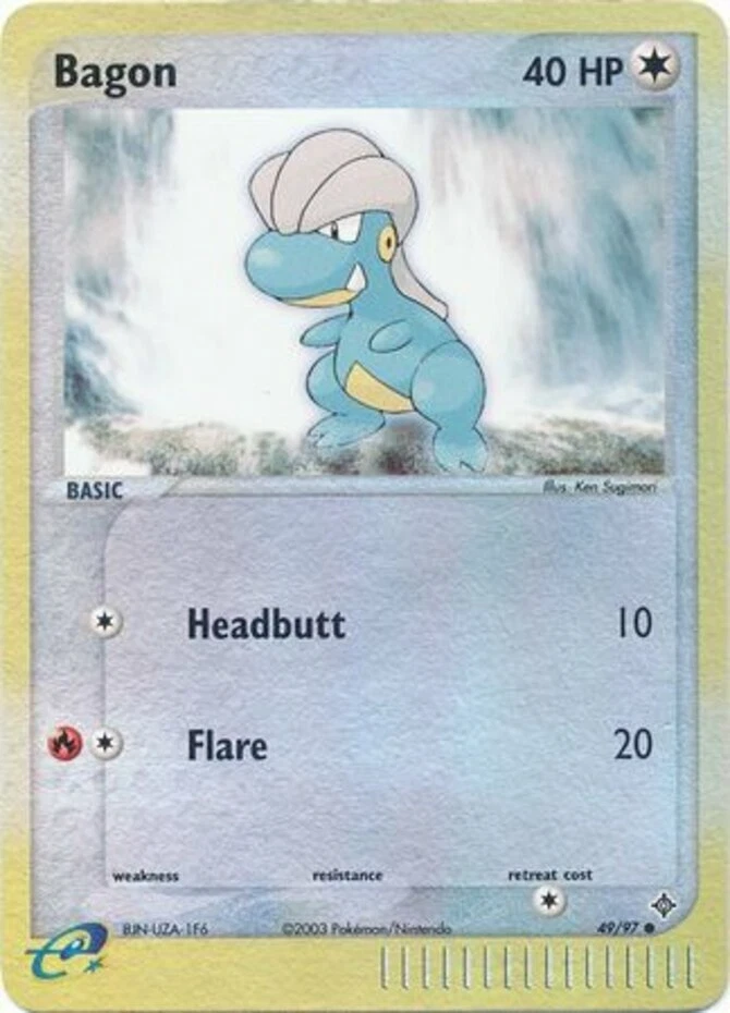 Pokemon - Bagon - 49/97 - Common - Reverse Holo - EX Dragon - NM - Image 1 of 1