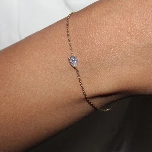 0.26 ct Lab Created Pear Diamond Classic Fashion Bracelet in 14K Yellow Gold - Picture 1 of 8