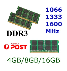DDR3 Sodimm 4GB 8GB 16GB Laptop RAM Memory 1066 1333 1600 MHz - Picture 1 of 11