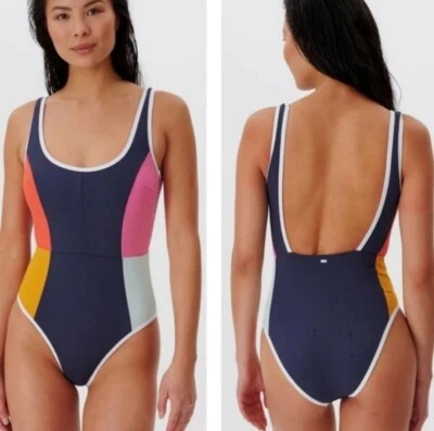 Traje de baño Rip Curl Heat Wave buena cobertura de una pieza para mujer talla 2XL azul marino! Foto 1 de 4