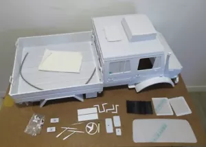 1/6 For SCX6 Mercedes-Benz Unimog U4000 Double Cab UNPAINTED Plastic Body Shell - Picture 1 of 20