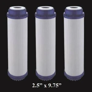 3 (GAC) Granular Activated Carbon 2.5" x 9.75" Water Filters Reverse Osmosis RO - Picture 1 of 3