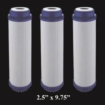 3 (GAC) Granular Activated Carbon 2.5" x 9.75" Water Filters Reverse Osmosis RO - Image 1 of 3