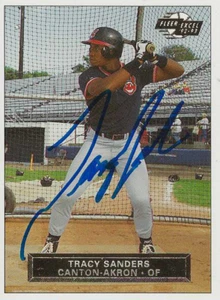 Tracy Sanders Canton-Akron Indians Personally Autographed Card - Picture 1 of 1