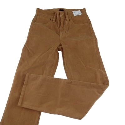 J. Pantalón de pana recto ceñido vintage de 9" Crew para mujer talla 24 brandy dorado Foto 1 de 4