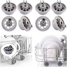 8PCS Dishwasher Wheels For Bosch Neff Spare Parts Rollers Lower Basket 1653
