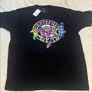Grateful Dead Bear Graphic Multicolor Black Band T-Shirt Men’s L New With Tags - Picture 1 of 6