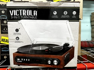 Victrola All-in-1 Bluetooth Record Playerwith Built in SpeakersREPAIRorTAKEAPART - Picture 1 of 3