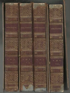 The Spectator antique 1819 Bumpus ed 4 Vols/of 8 Richard Steele & Joseph Addison - Imagen 1 de 11