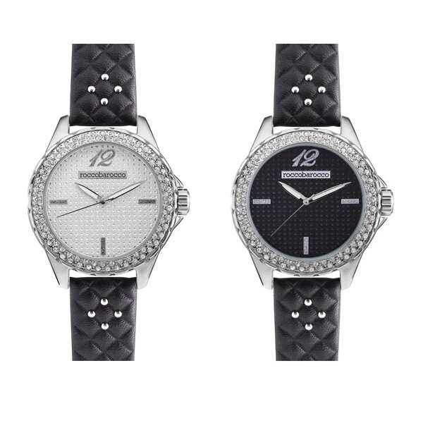 Женские часы ROCCOBAROCCO STARDUST кожи черный Swarovski RB логотип женщин новый - Изображение 1 из 4