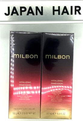 MILBON VITALIZING DIMENSION Champú + Tratamiento 500ml/g | Hecho en Japón Salón  Foto 1 de 4
