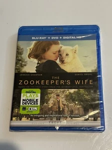Zookeeper's Wife (Blu-ray, 2017) Jessica Chastain Johan Heldenbergh Sealed - Picture 1 of 3