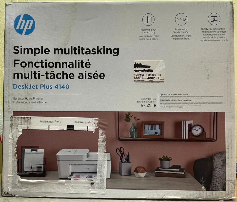 HP DeskJet Plus 4140 Wireless Color Inkjet All-In-One Printer - NEW!! - Image 1 of 1