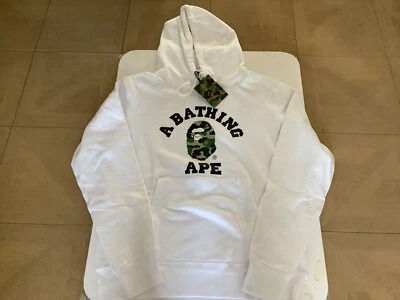 Auténtico mono bape abc camuflaje universidad algodón orgánico suéter sudadera con capucha WT TALLA 2xl nuevo Foto 1 de 4