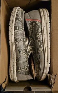 Womens Hey Dude Size 9 Wendy Woven Jungle Grey Lace Up Comfort Shoes Loafer - Picture 1 of 6