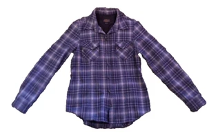 Vintage Womens Wool Western Shirt Medium Pearl Snap Blue - Picture 1 of 3