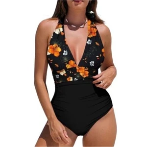 Flattering and Stylish: Women's Tummy Control Swimsuit with Ruched Design - Picture 1 of 4
