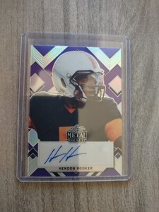 2022 Leaf Metal Draft Hendon Hooker PURPLE AUTO 22/25 TENNESSEE VOLUNTEERS