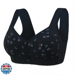 Daisy Bras for Older Women No Underwire Front Closure Comfort Senior Wireless - Picture 1 of 2