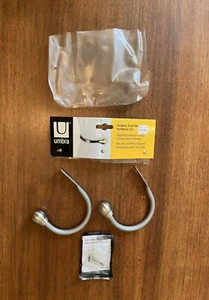 Paar Umbra Draperie Schal Halter/Halterhalterhalter, poliertes Nickel-Finish, offene Box - Bild 1 von 8