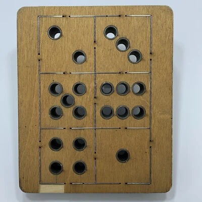 DOMINO DOTS - Ellison Educational Die Cut 5" x 6" Wooden School Classroom DAMAGE - Image 1 of 4