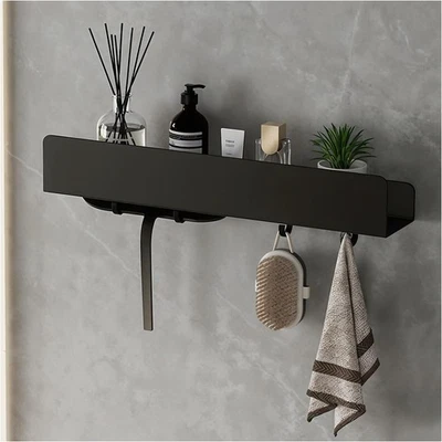 No Drill Shower Shelf Organizer, 40cm Stainless Steel Bathroom Storage with 4... - Image 1 of 4