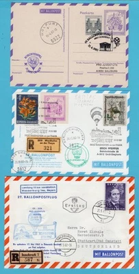 AUSTRIA 2 balloon cards + 1 cover 1965 - 1983 Innsbrück, Dornstein, Waidhofen - Image 1 of 2