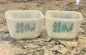 Vintage Set Pyrex Amish Butter Print Refrigerator Dishes 501B No Lids - Picture 1 of 12