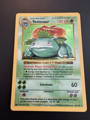 Venusaur 015/102 Base Set (Shadowless) Holo - Image 1 of 4