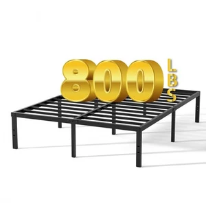 16 Inch Queen Bed Frame, Platform Bed Frame Queen Size No Box Spring Needed, ... - Picture 1 of 8