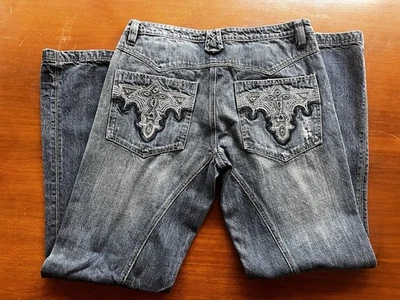 Men’s ANTIK Denim Jeans with Embroidered Pockets 36 x 34 Foto 1 de 4