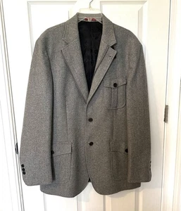 Mantoni Men’s Wool Blend Blazer Style Jacket Coat 2 Button With Zipper Size 44 R - Picture 1 of 7