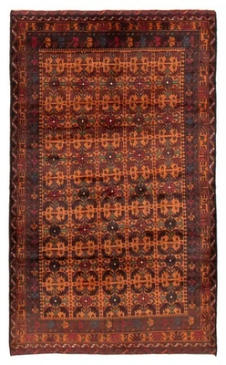 Vintage Oriental Hand-Knotted Carpet 3'9" x 6'6" Traditional Wool Area Rug - Image 1 of 4