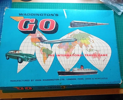 Vintage Waddingtons Go The International Travel Board Game 1960's - Image 1 of 4