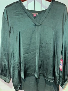 Vince Camuto Damen XL Arrest Emerald Essentials Bluse Neu mit Etikett - Bild 1 von 5