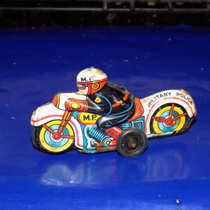 POLICÍA MILITAR "M.P." de colección Motocicleta litográfica de hojalata - Imagen 1 de 5