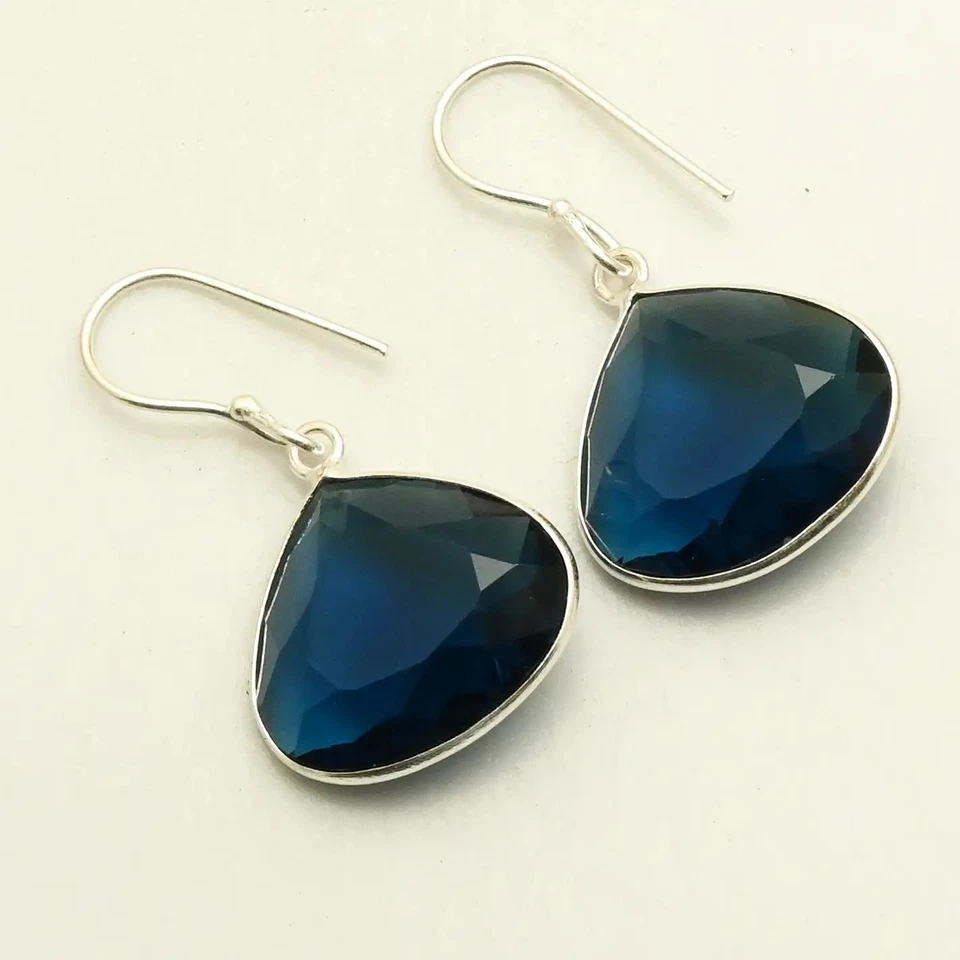 Tanzanite Gemstone Handmade Drop Dangle Earrings Jewelry For Women 1.4" AE-86755 - Image 1 of 1